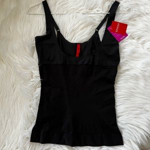 Spanx “Smooth it” body shaper tank top. Black Sz L NWT